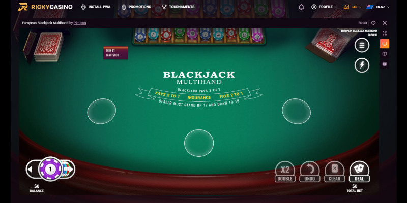 Thời điểm được nâng cấp gấp đôi khi chơi blackjack