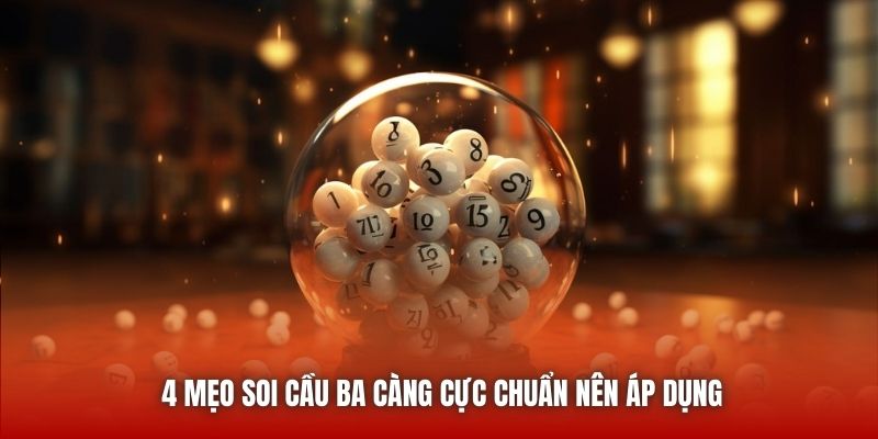 Soi cầu ba càng bằng cách thống kê giải đặc biệt